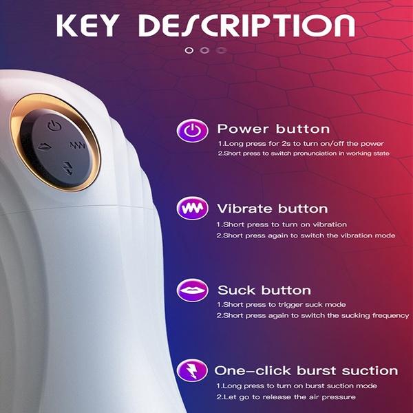 Automatic Sucking Male Masturbator One Click Orgasm with 5 Suction & 10 Vibration Modes Real Vaginal Pussy Oral Sex Toys for Men