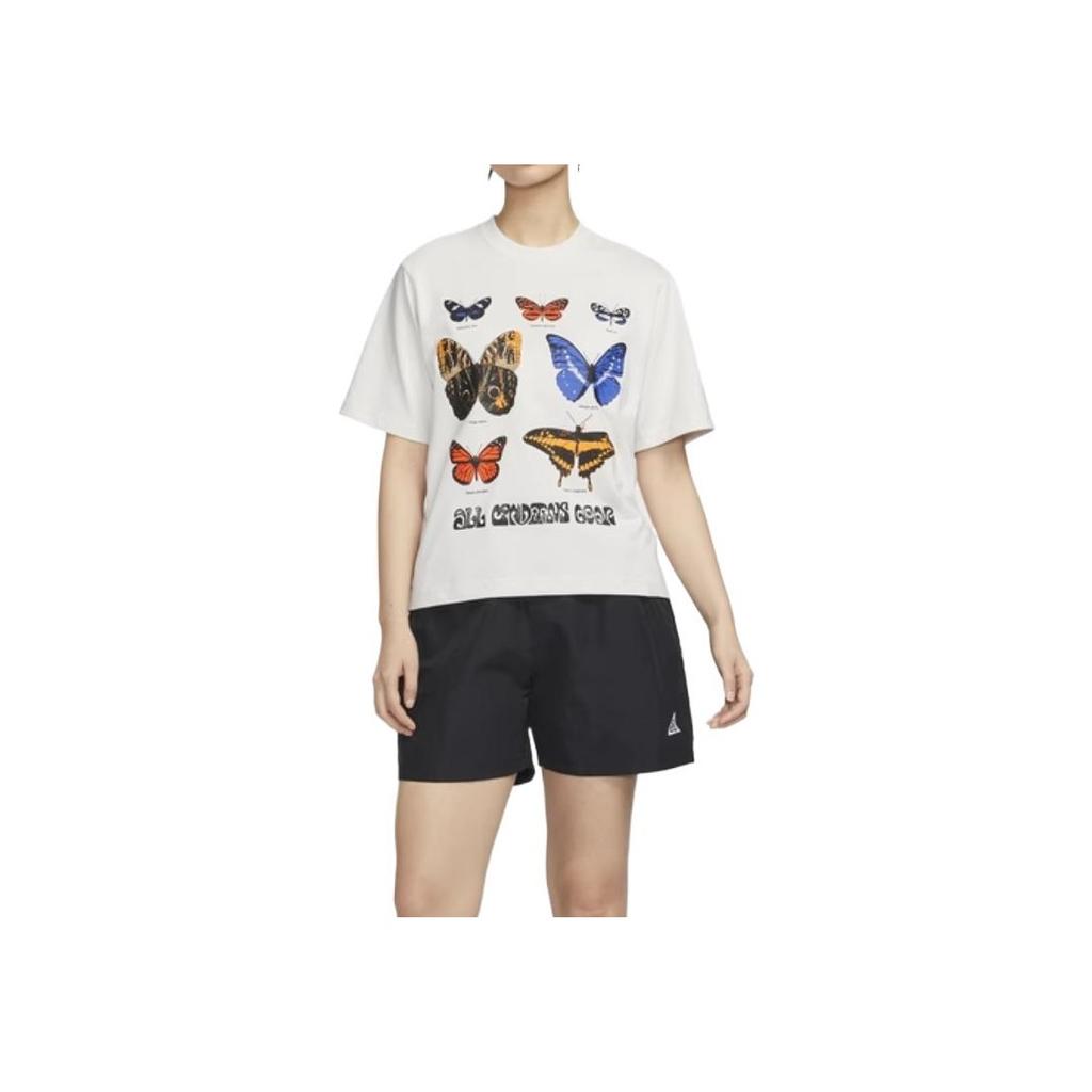 Nike ACG Dri-Fit Casual Comfortable Moisture-Wicking Short Sleeve T-Shirt Women T-Shirts Phantom-Grey White HF9523-030