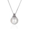 S925 Silver Natural Pearl Pendant Necklace: Mabe Pearl Bali Style