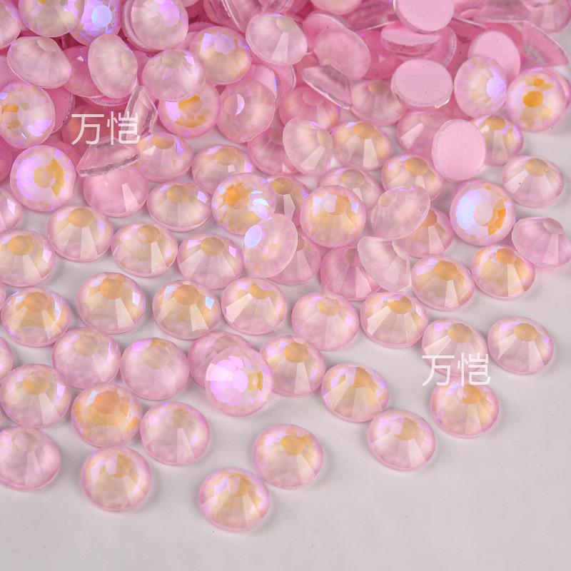 Nail Art Luminous Flat Bottom Diamond Glass Crystal Fluorescent Diamond Diy Rhinestone Nail Jewelry Accessories
