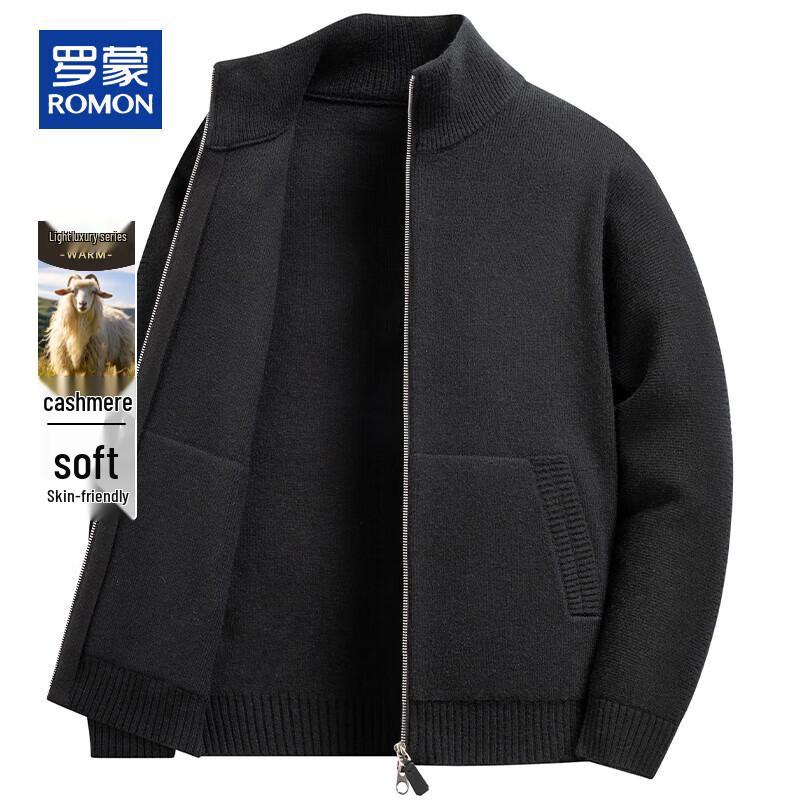 

ROMON Men s Cashmere Blend Zip-Up Cardigan 3XL