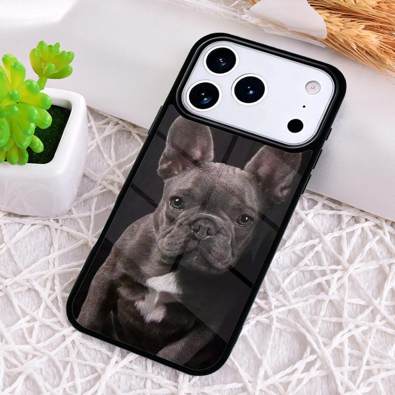 Adorable French Bulldog Phone Case for iPhone 17 Air 16 15 11 12 14 13 Pro Max Shockproof Cover
