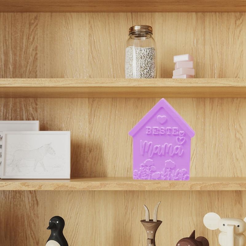 Muttertag Silikon Kerzenformen für Epoxidharz Handgemachte Kerze Silikon Seifenformen Hausform Silikon Kerzenform