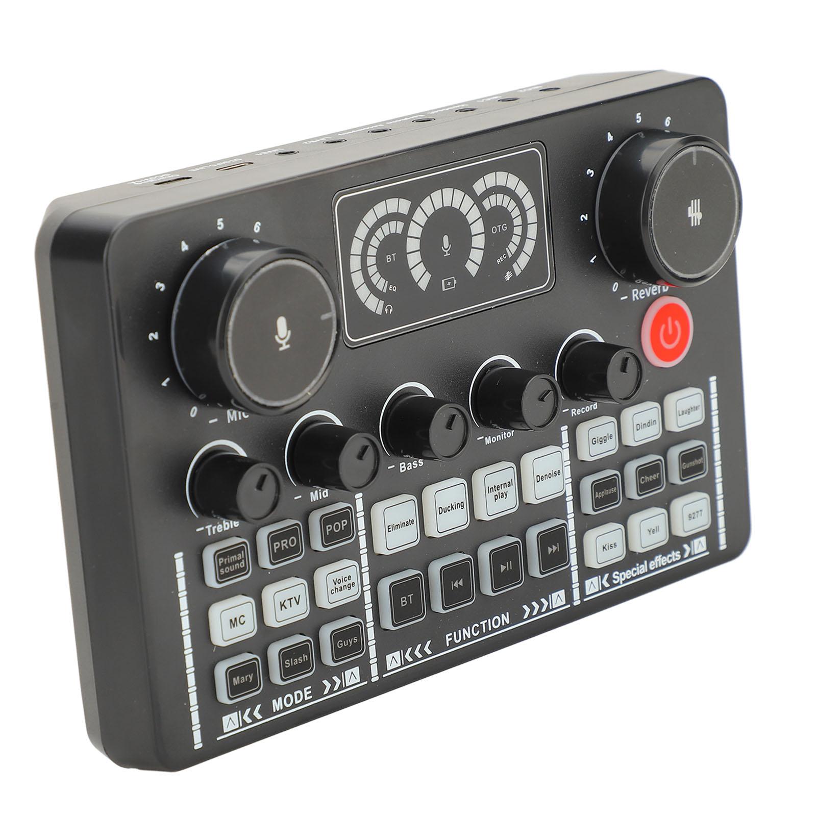 

Живая звуковая карта Bluetooth 5.0 шумоподавление изменение голоса для караоке потоковая запись в реальном времени