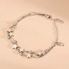 Fashion Silver Stainless Steel Five Point Star Link Bracelet for Women and Men Jewelry Gift