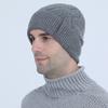 New Autumn and Winter Men's and Women's Knitted Caps Cashmere Rolled Up  Fleece  Thickened Fabric Label  Knitted Woolen Pullover Caps