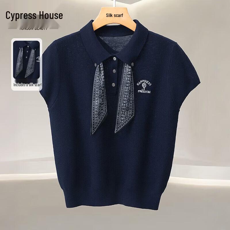 

Women s Slim Fit Wool Blend Lapel Knit Top M