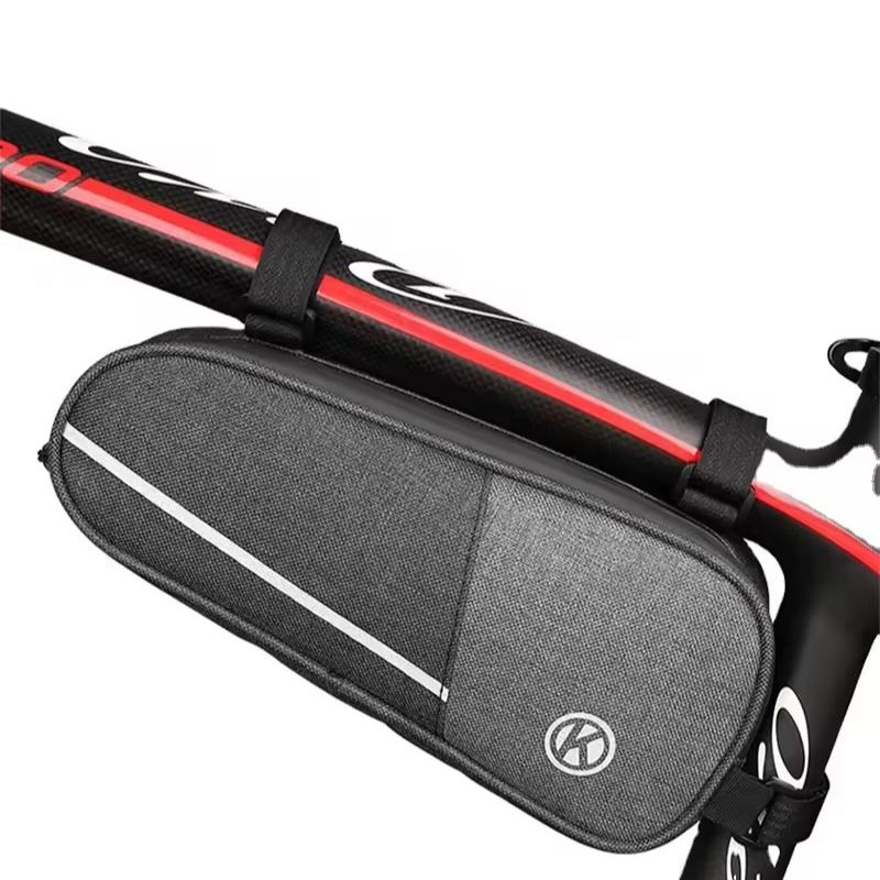 

Bicycle Bag Frame Front Top Tube Bag Large Capacity Waterproof MTB Bike Triangle Pouch Phone Case Beam Pack Cycling Accessories сірий колір