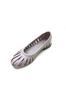 Women's Flat Shoes Gray Leather Ballerina Shoes