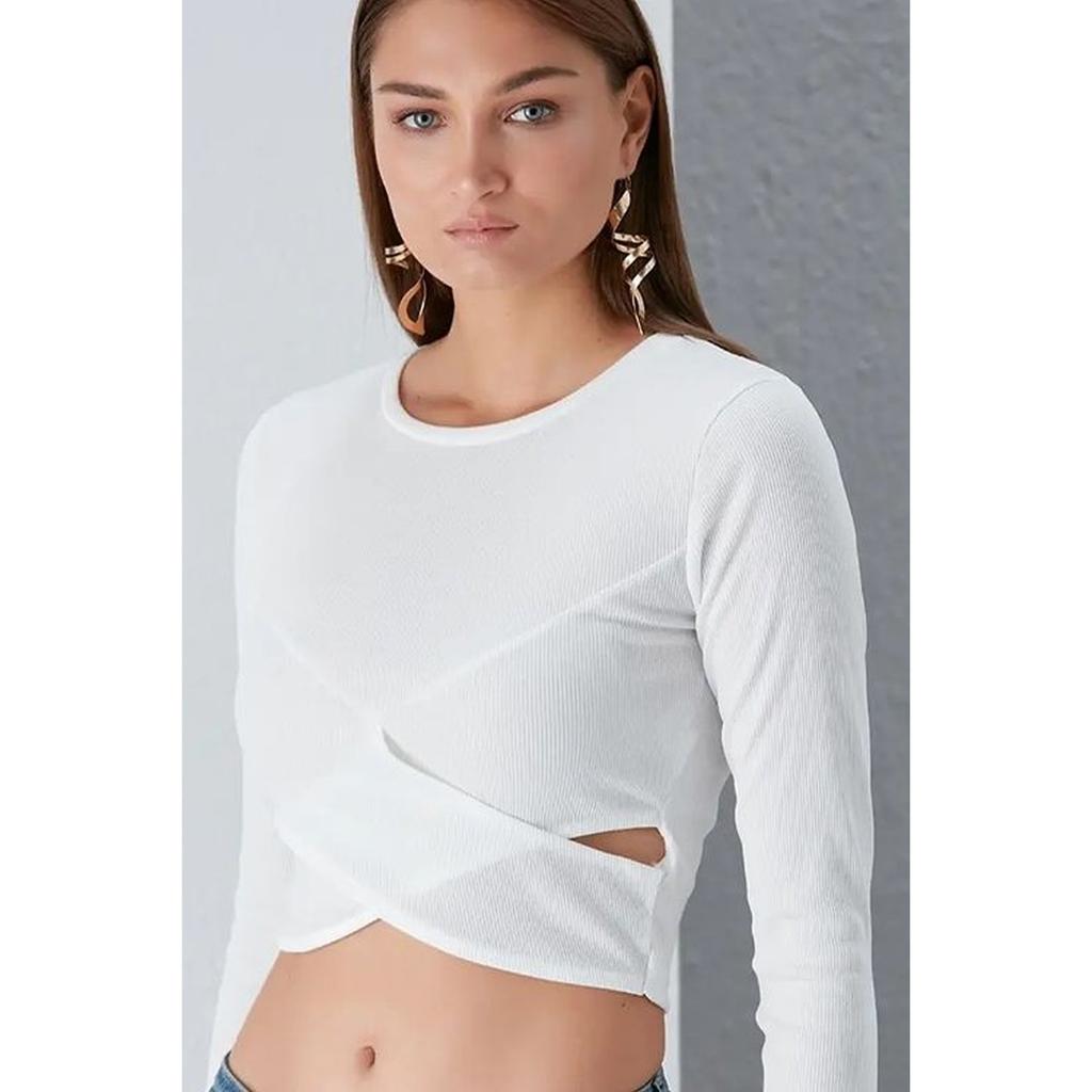 Front Cross Crop Design Camisole Bluse