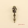 Vintage Brass Vajrakila Head Vajry Pestle Ornaments Keychains Charm Pendant Lucky Home Decorations