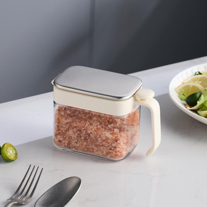 500Ml Seasoning Box Sealed Moisture-Proof Seasoning Bottle Large Capacity With Spoon Spice Storage Container Kitchen