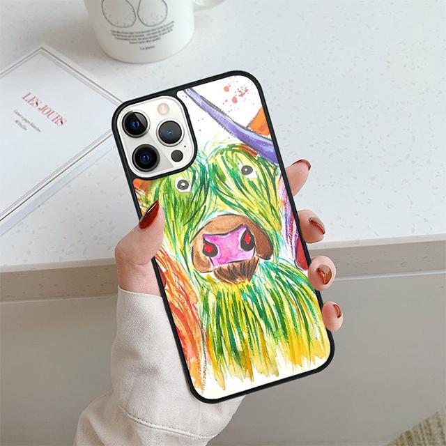 Highland Cows Phone Case For iPhone 17 Air 14 15 16 13 12 Cover For Apple 14 15 16 Pro Max 6S Plus Coque