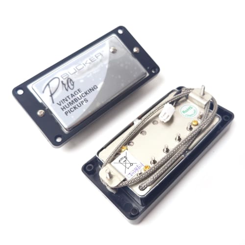 ProBucker Alnico 2 Humbucker Pickup Set for Gibson Les Paul Neck & Bridge Pickups with 2-Conductor Quick Connect Terminals, 2V2T Wiring Harness, and V