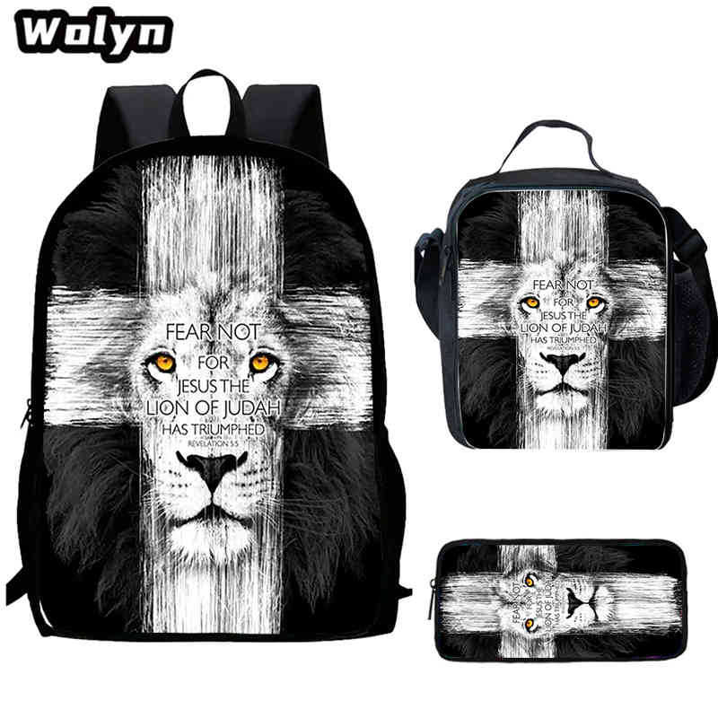 Lion King Schoolbag High Definition Printing Multi-Function Cross-Border Burden Reduction Large Capacity Backpack