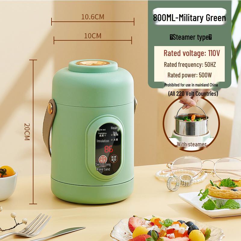 

110 В Портативная Мини Электрическая Кастрюля для Приготовления Каши, Супа и Многого Другого - Идеально подходит для США, Японии и Канады