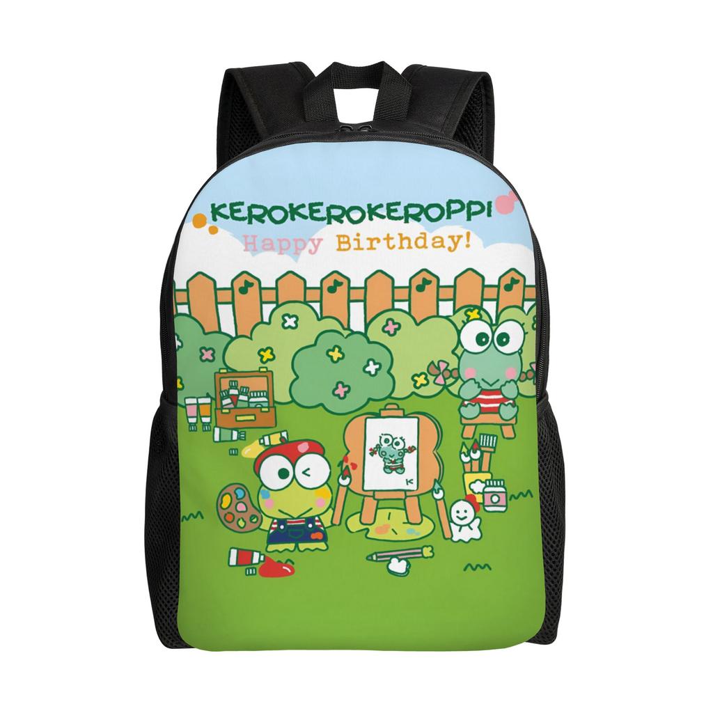 K-KeroKeroKeroppies Backpack for Women Men Waterproof College School Cute Frog Bag Print Bookbags