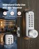 Mechanical Keyless Entry Door Lock, 2.0 Code Upgrade, 4-7 Digits Code, Single-Sided Push Button Combination Mechanical Keypad Door Knob, Auto Locking,