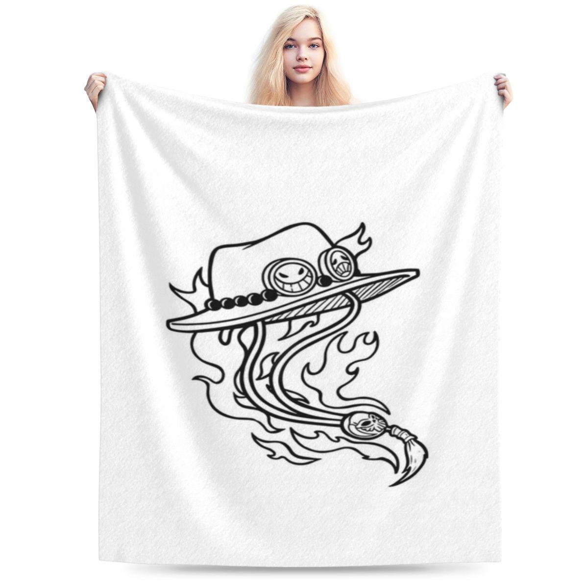 

Portgas D Ace Flag Personalized Comfortable Decorate Home An UltraSoft Micro Fleece Blanket 75x100cm 30x40in