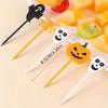 Halloween & Christmas Cartoon Fruit/Bento Forks - Cute Mini Picks for Kids, Creative Plastic Cake Forks