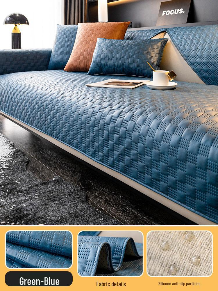 

Premium Waterproof Leather Sofa Cushion: Modern, Stylish & Universal for All Seasons. 30*50cm lumbar pillow cover синій