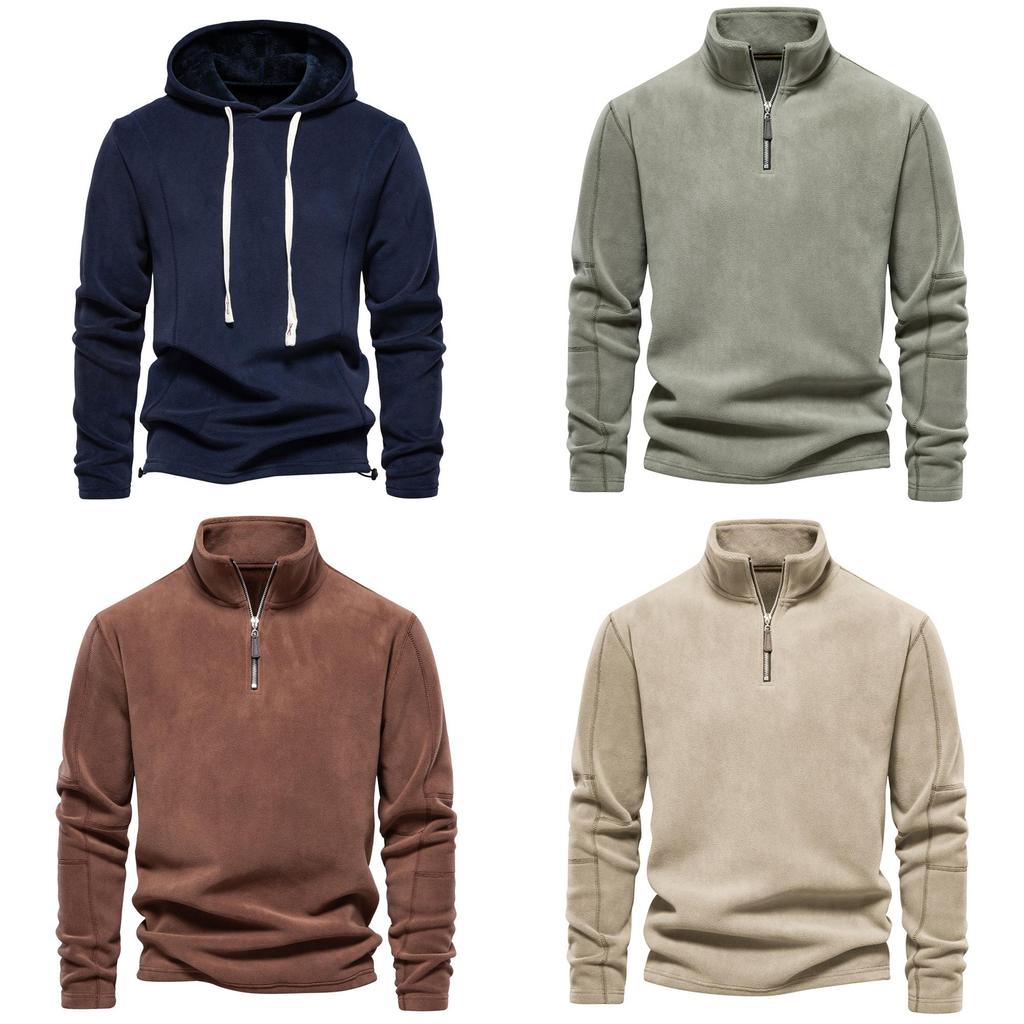 Herren Herbst Winter Sweatshirt Mit Stehkragen Und Reißverschluss Für Lässige Streetwear Jugend