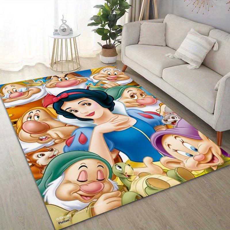 1PC Disney Snow White Print Carpet for Living Room Bedroom Kid's Room Home Decor Pink Room Decor Area Rug Non-slip Mat Play Mat