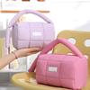 Candy Colored Nylon Cosmetic Case Spacious Storage Bag Travel Toiletry Pouch With Zippers Closure For Ladies Teens