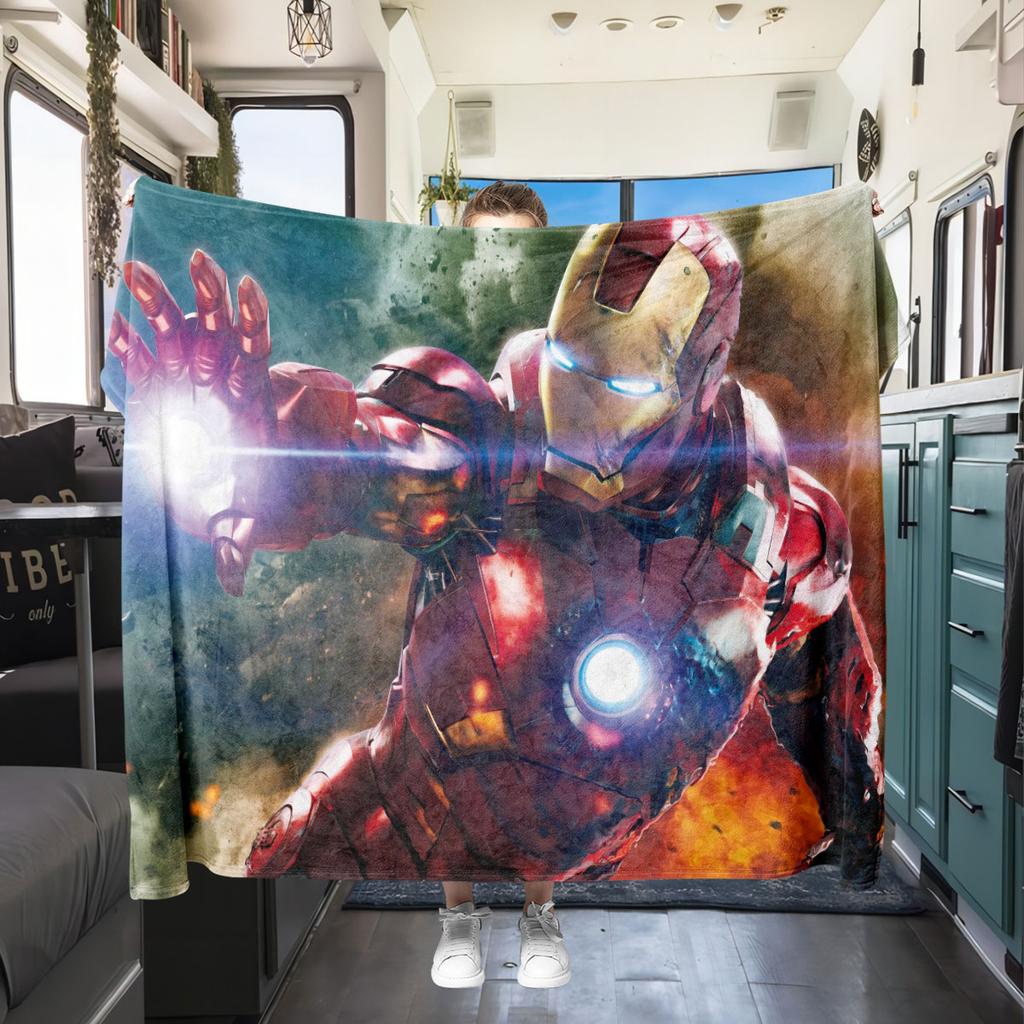 Marvel Cartoon Print for Bedrooms Sofas Beds Chairs Picnics Travel Flannel Blanket Home Decor Great Gift Various Sizes New