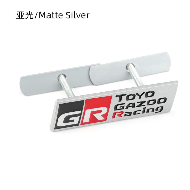 Car Styling Gazoo Racing GR 3D Car Front Grill Zinc Alloy Badge Adhesive Metal Emblem Decal for Supra AE-86 GT86 C-oroll-a