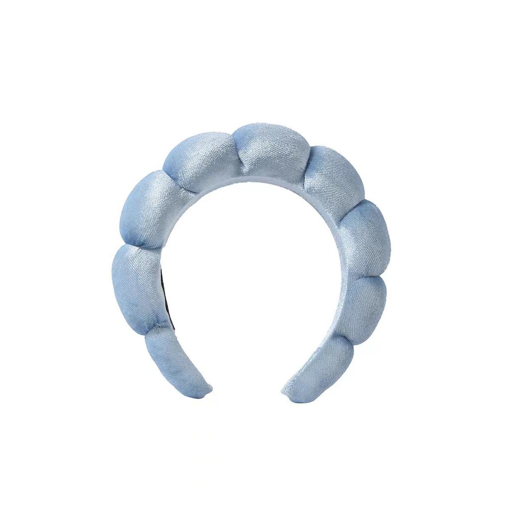 Gąbkowe opaski na głowę dla kobiet dziewcząt puszysta opaska do włosów do makijażu bąbelkowa frotte Co Spa retro opaska do włosów damskie akcesoria do włosów nakrycie głowy