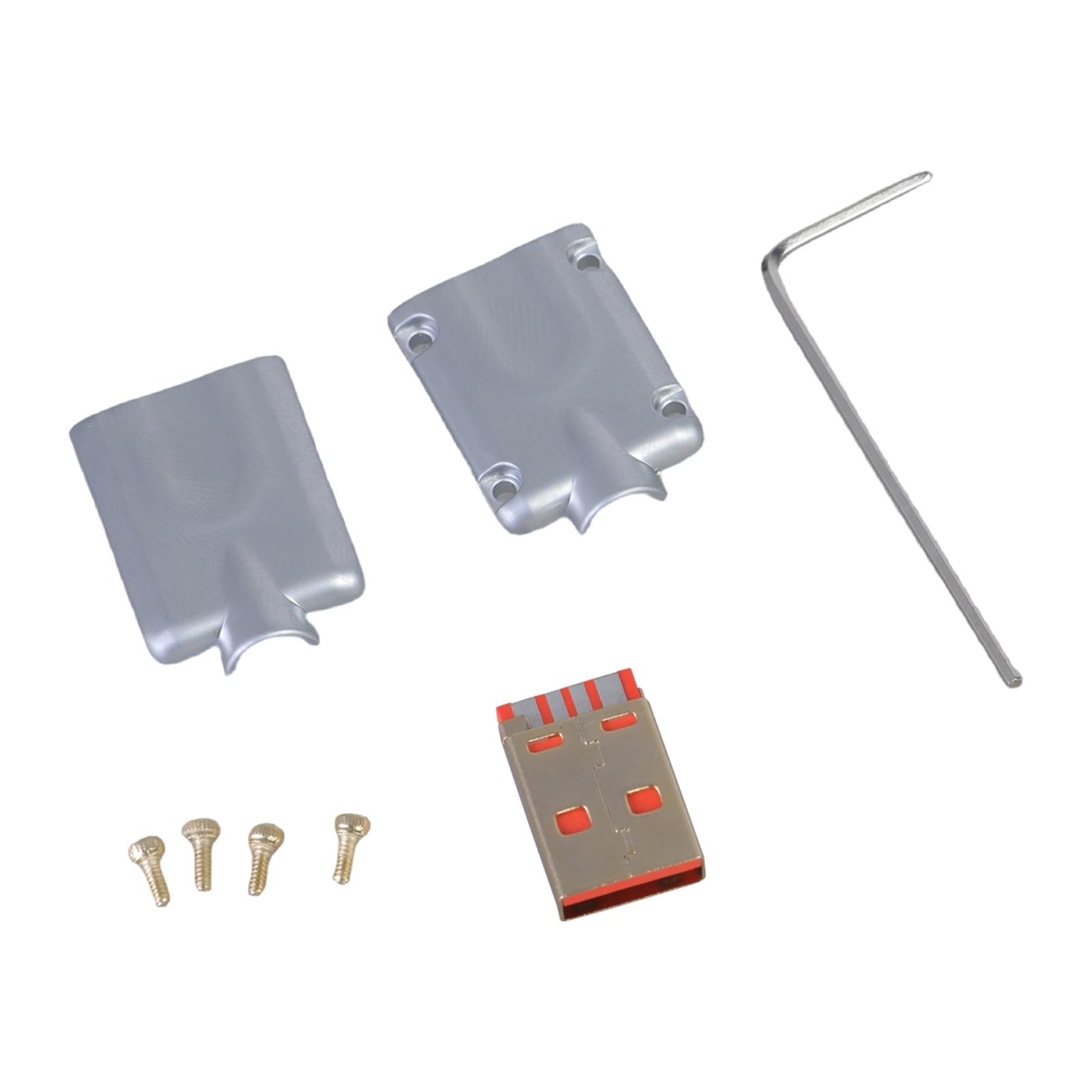 

Разъем USB 2.0 4-контактный штекерный адаптер штекер гнездо разъем пайка сварочная плата для USB источника питания макетная плата серебряный