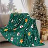 Cozy Green Gingerbread Throw Blanket  Plush Fleece Holiday Blanket for Warm Winter Comfort