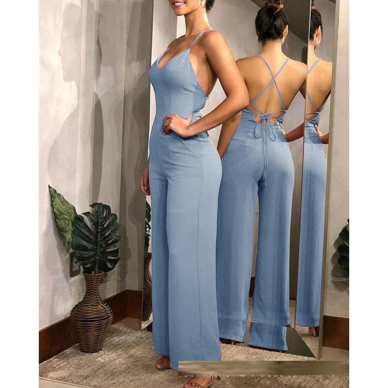 Women Sexy Suspender Jumpsuit Women Clothes Sexy Straps Sling Jumpsuit