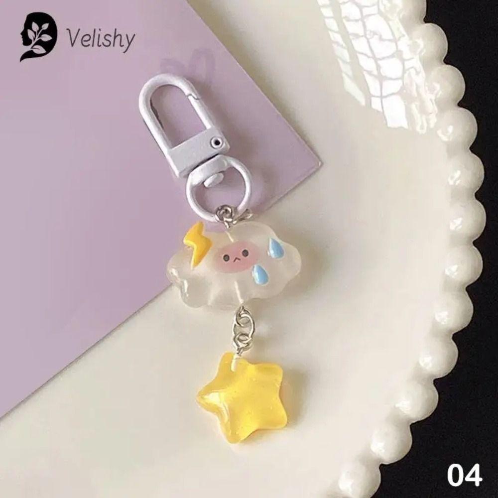 Resin Key Chain Cloud Cute Cartoon Key Chain New Key Ring  Phone