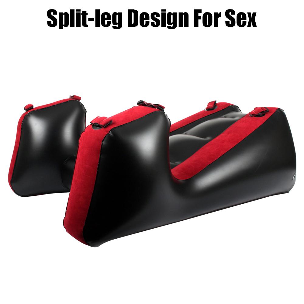 Split Leg Sofa Matte SM Bondage Voksenspill Sex Stol Seng med stropper Sexmøbler Hjelpemiddel Oppblåsbare Sexverktøy For Par Kvinner