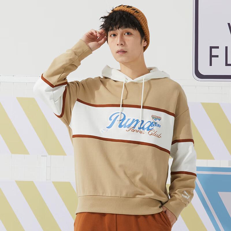 Унисекс Худи с капюшоном из махровой ткани Puma L светло-коричневого