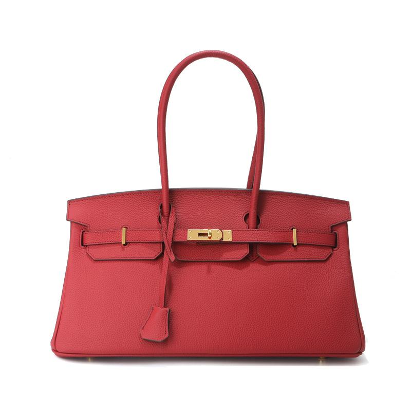 

Horizontal Cowhide Genuine Leather Womens Bag 40cm Top Layer Cowhide Large Capacity Handbag High-end Sense Of Fashion Decoration 40x18x18cm