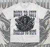 Born To Sh*t Forced To Wipe T-Shirt Funny Meme Evil Skeleton Unisex Shirt
