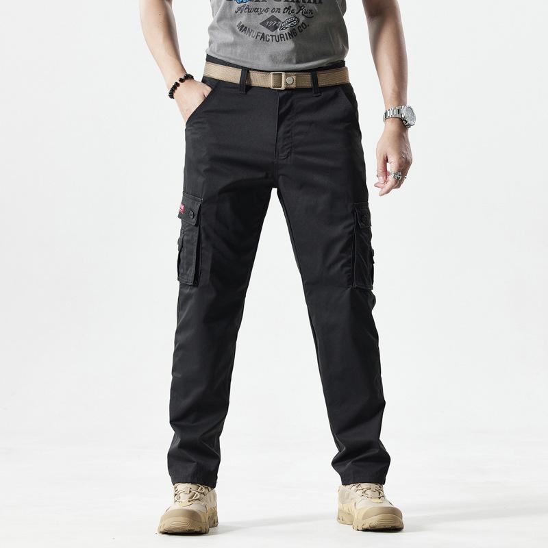 Men S Straight Leg Multi Pocket Casual Cargo Pants