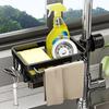 CADUKE Kitchen Faucet Storage Rack, Dishwashing Sink Organizer, Household Draining Multi-Functional Cloth Storage Shelf