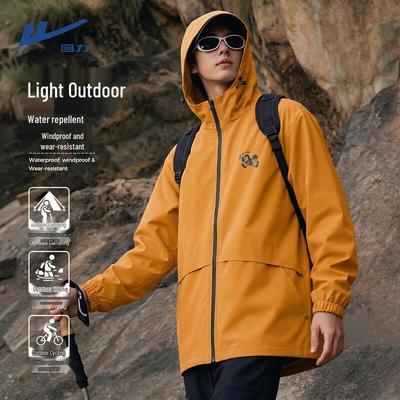 Erkek Outdoor Rüzgar Geçirmez Su Geçirmez Kapüşonlu Ceket