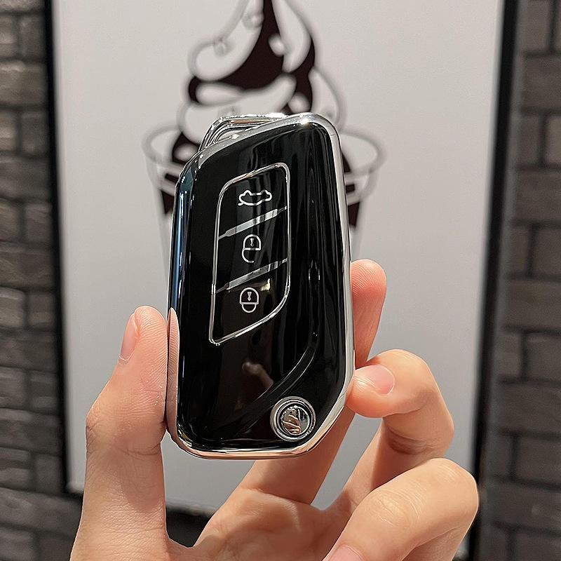 Tpu Car Remote Key Case Cover Protect Shell Fob For Baic Senova X25 X35 X55 X65 D50 For Changhe Q25 Q35 A6 Auto Accessories