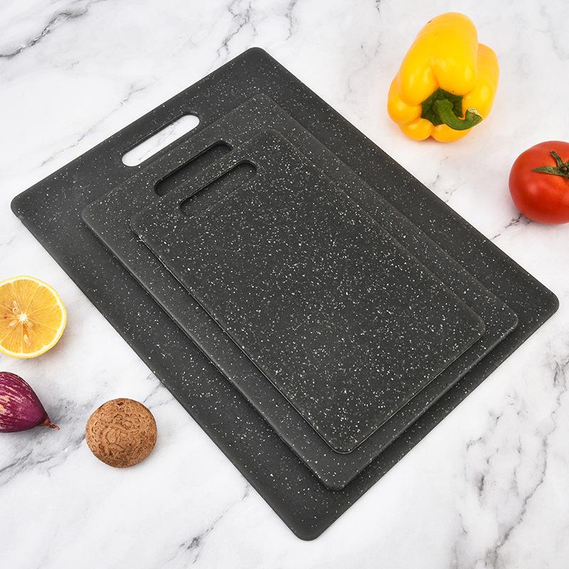 Three-Piece Marble and Plastic Cutting Board Set for Vegetables and Household Use