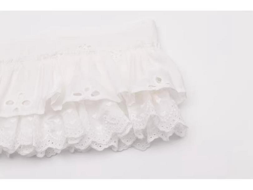 Pure Desire Embroidered Lace High-Waist Skirt Cover-Up