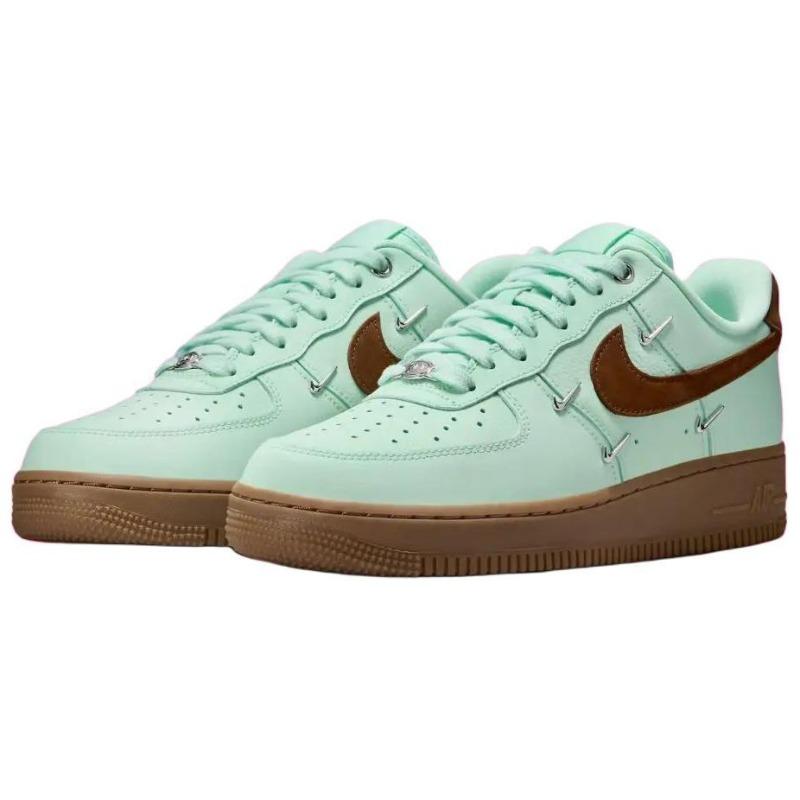Nike Air Force 1 LOW Chocolate Mint Women Low Top Skate Shoes Green Brown IB8894-329
