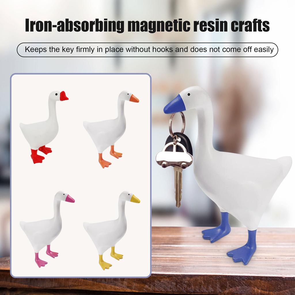 Goose/Duck Storage Rack Standing Storage Rack Racks Home Living Room Decoration Magnetic Resin Goose Duck Magnetic key hook