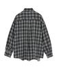 STANDARDERROR 87-Stan130 Nerd Mood Oversized Pocket Long Sleeve Check Shirt Black