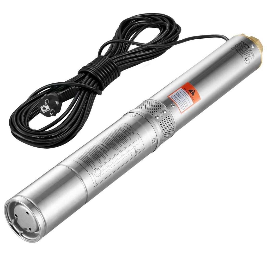 Deep Well Submersible Pump Stainless Steel Water Pump 370W 5.3 M³/h 50 M