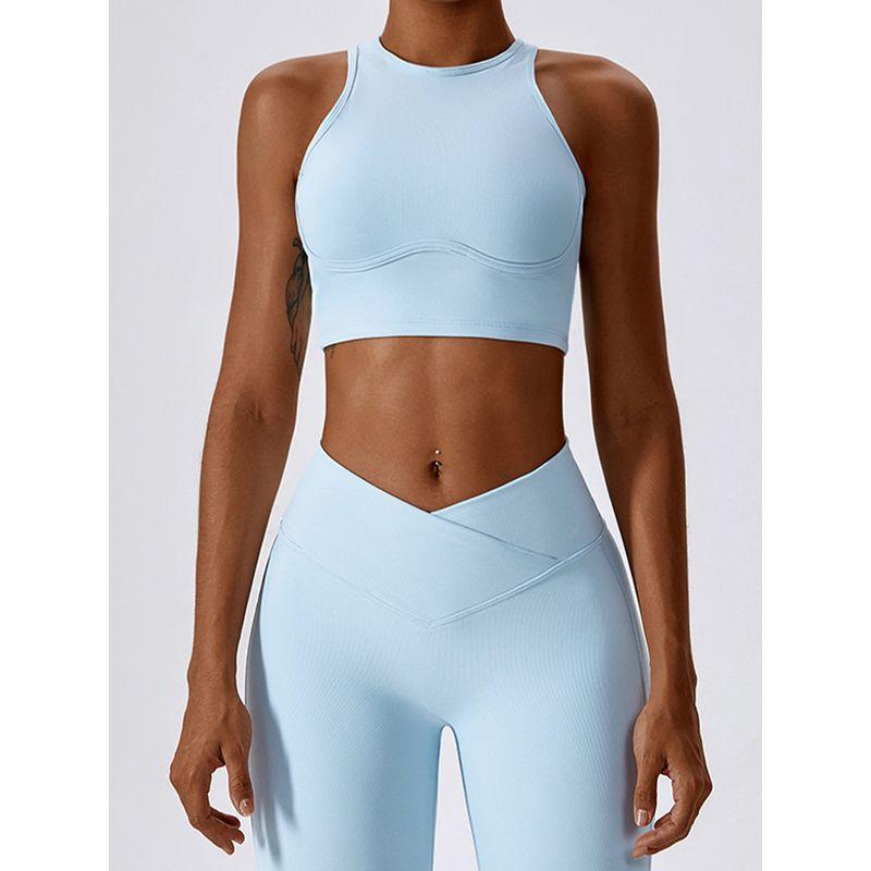 High-Intensity Sports Intimates Women's Anti-Shock and Anti-SAG Running Yoga Vest Workout Bra Outwear Beautiful Back Tank-Top